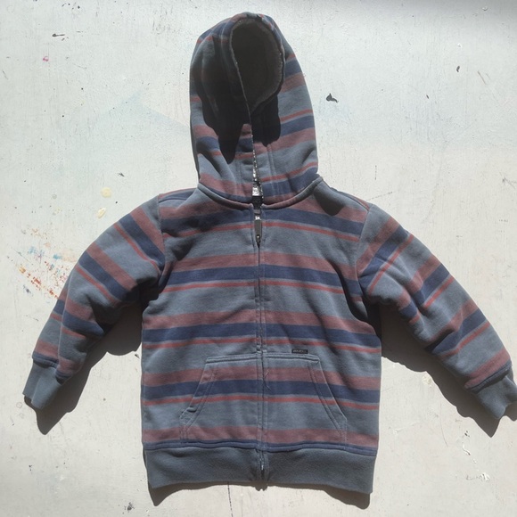 Kid's O'Neill Hoodie Multicolor Striped 4 Lined Zip Outdoor Camping Hike Surf - Picture 3 of 11